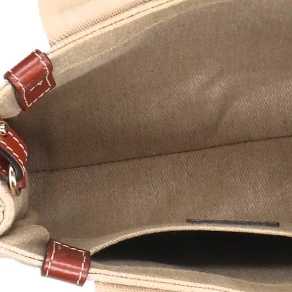 Chloe Woody Logo Canvas Handbag Beige Tan Brown - Picture 3 of 5